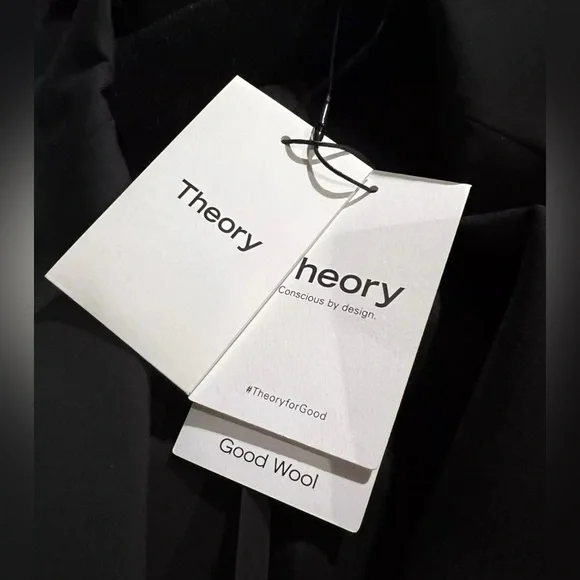 Theory Double Breasted Tailor Black Good Wool Blazer Classic Jacket Sz 0 NEW